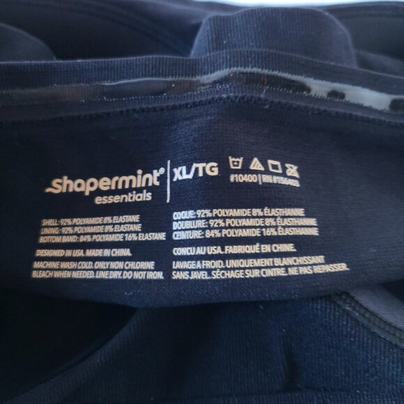 SHAPERMINT ESSENTIALS CONVERTIBLE STRAPLESS BANDEAU BRA - BLACK- SIZE XL/TG - Picture 4 of 13